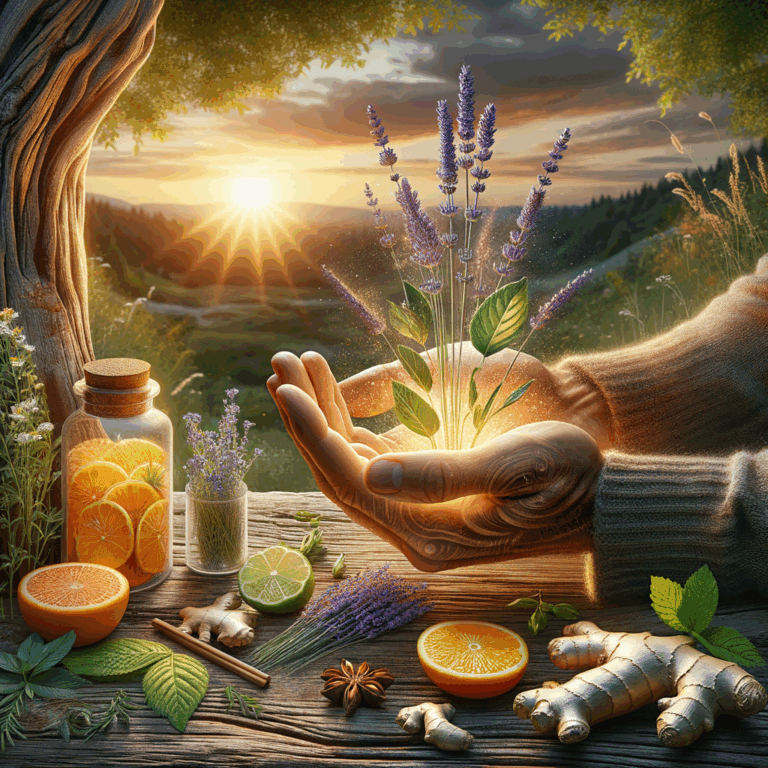 Generate an eye-catching, high-quality featured image prompt for a blog post about: Herbal Stress Re