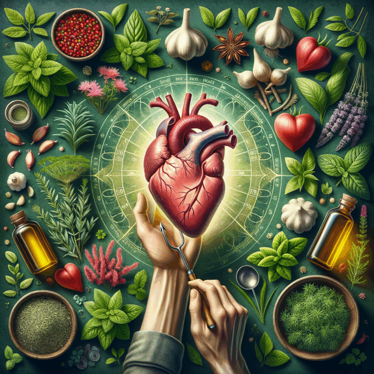 Generate an eye-catching, high-quality featured image prompt for a blog post about: Herbal Heart Hea