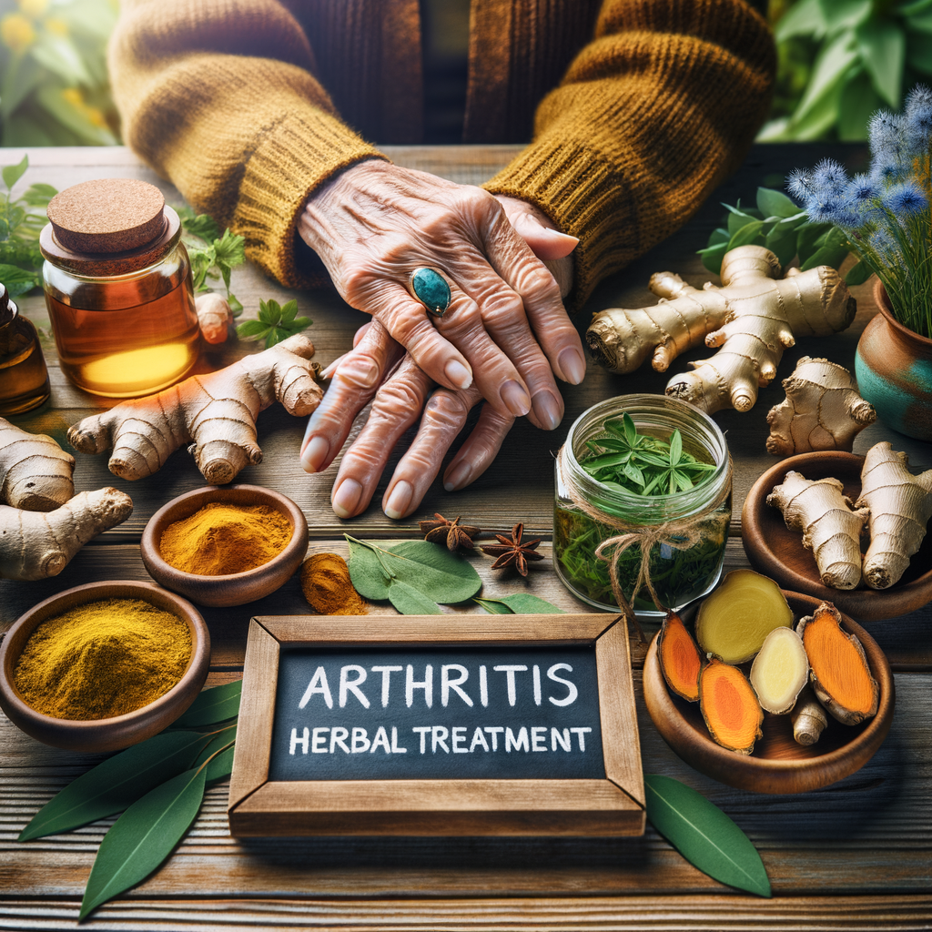 Generate an eye-catching, high-quality featured image prompt for a blog post about: Arthritis Herbal