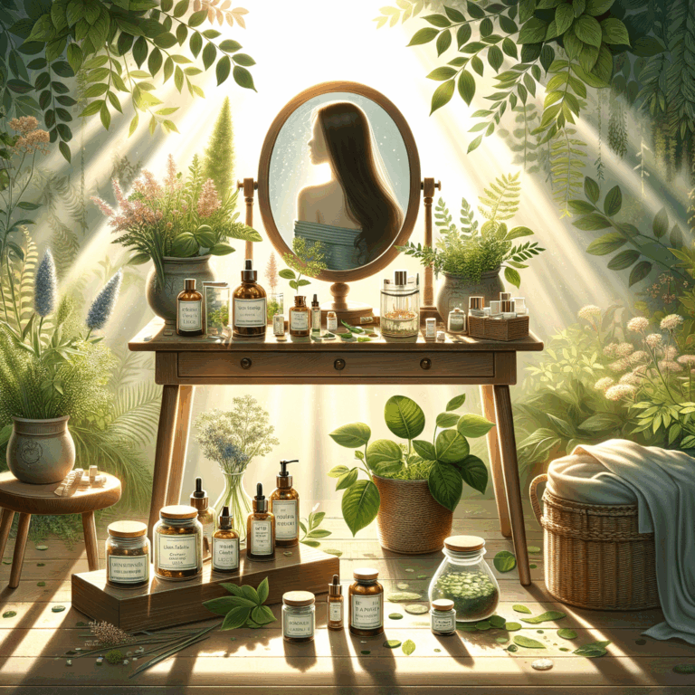 Generate an eye-catching, high-quality featured image prompt for a blog post about: Herbal Acne Reme