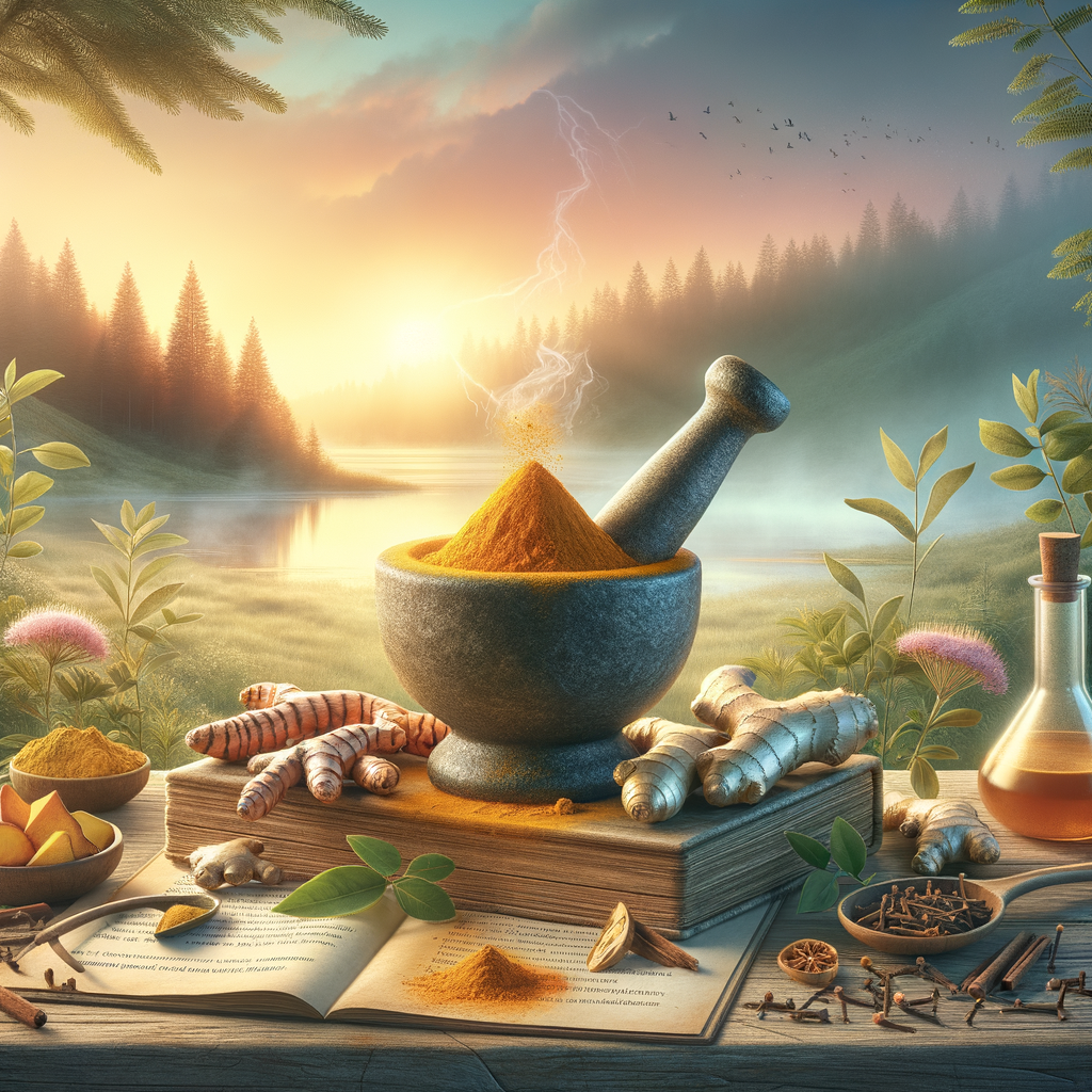 Generate an eye-catching, high-quality featured image prompt for a blog post about: Herbal Inflammat