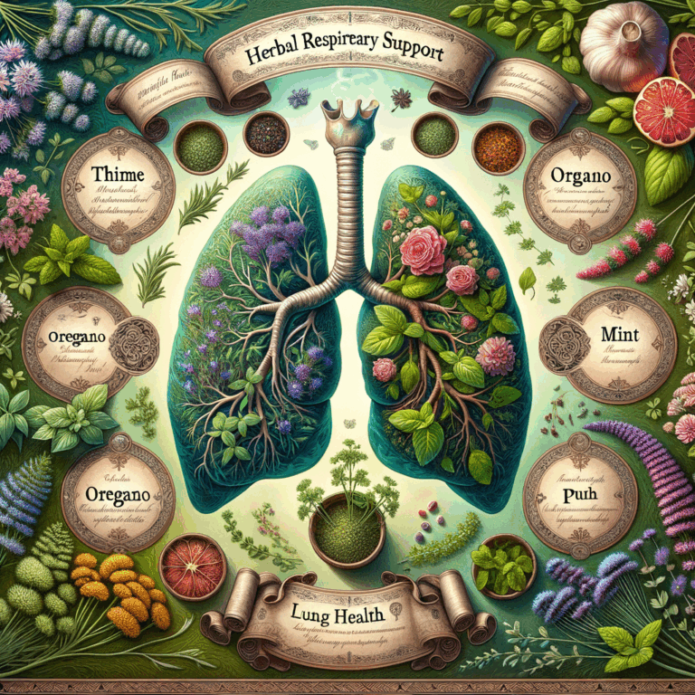 Generate an eye-catching, high-quality featured image prompt for a blog post about: Herbal Respirato