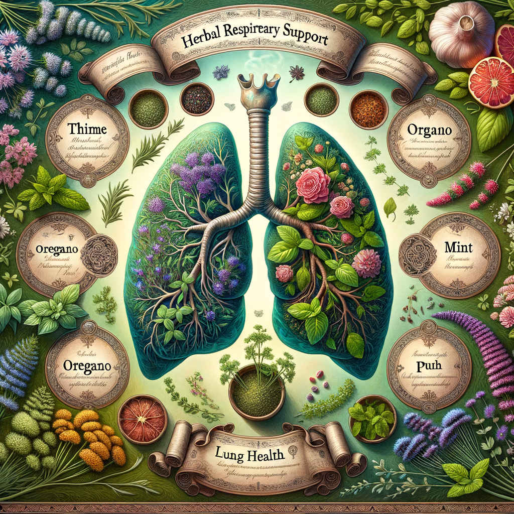 Generate an eye-catching, high-quality featured image prompt for a blog post about: Herbal Respirato