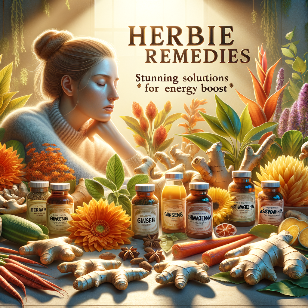 Generate an eye-catching, high-quality featured image prompt for a blog post about: Herbal Fatigue R