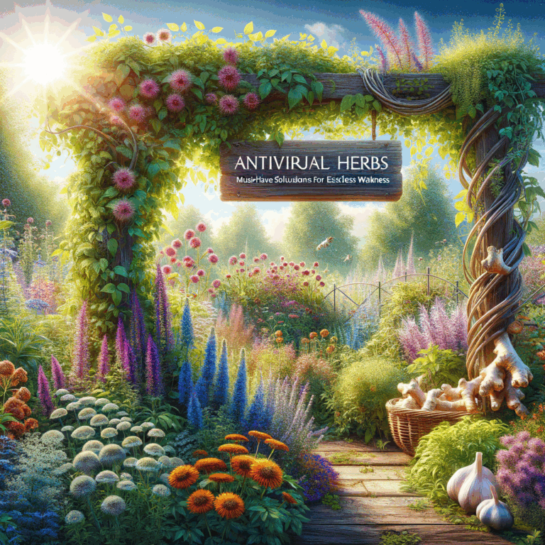 Generate an eye-catching, high-quality featured image prompt for a blog post about: Antiviral Herbs: