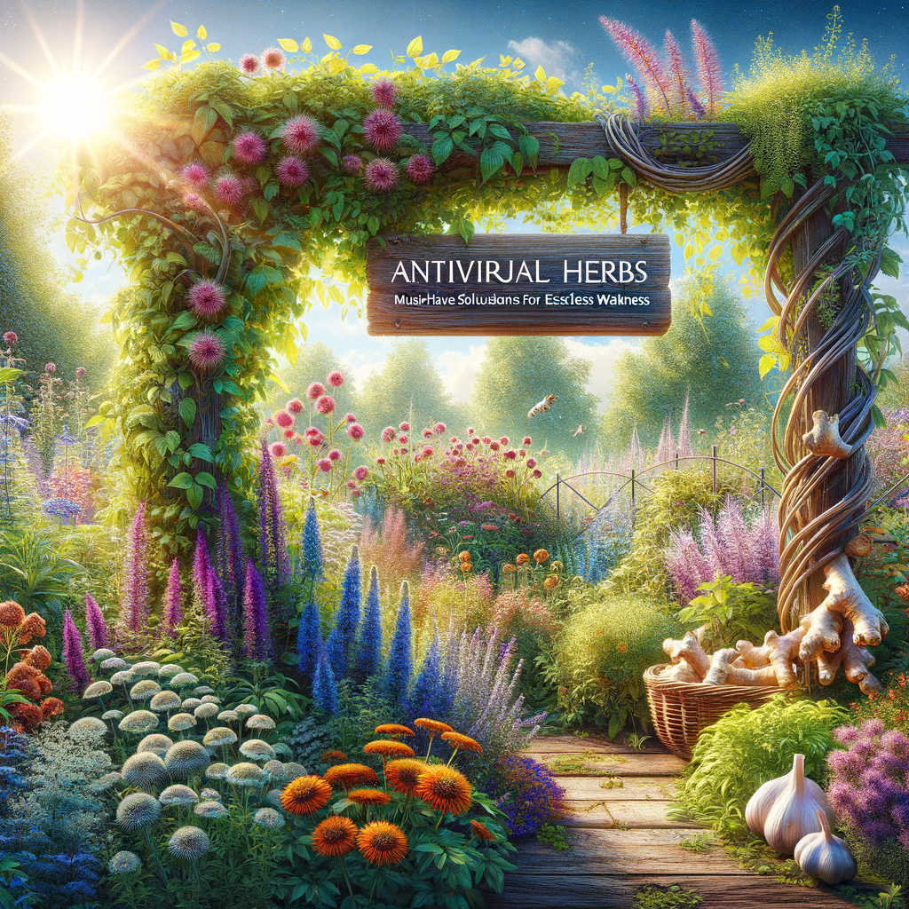 Generate an eye-catching, high-quality featured image prompt for a blog post about: Antiviral Herbs: