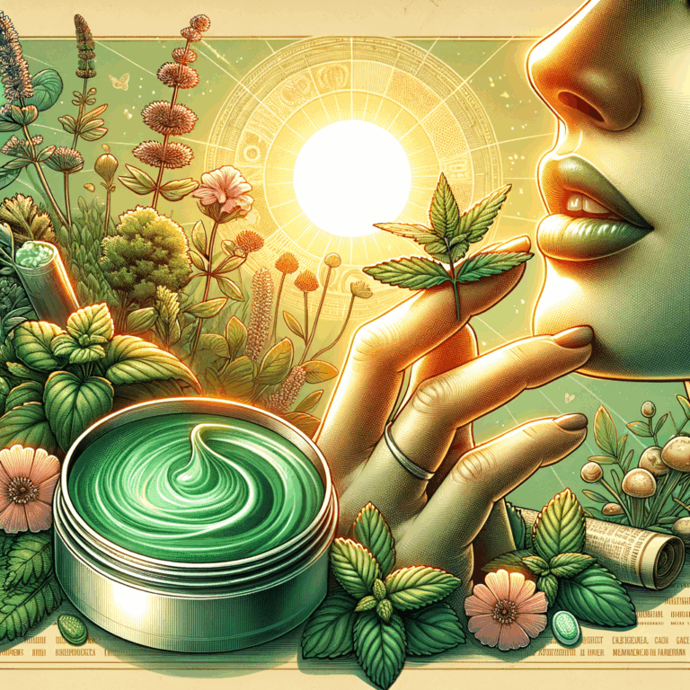 Generate an eye-catching, high-quality featured image prompt for a blog post about: Herbal Cold Sore