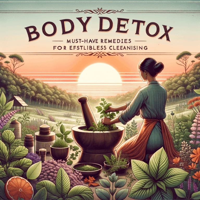 Generate an eye-catching, high-quality featured image prompt for a blog post about: Body Detox Herbs