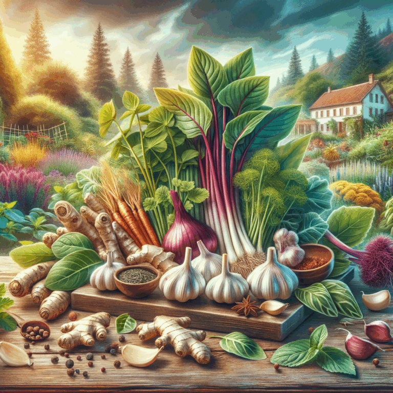 Generate an eye-catching, high-quality featured image prompt for a blog post about: Gut Flora Herbs: