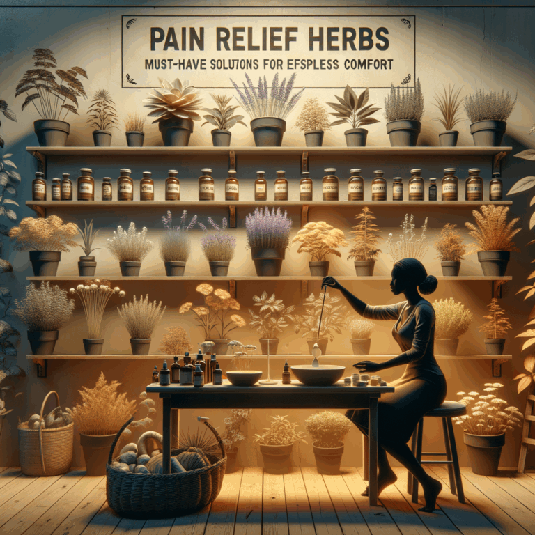 Generate an eye-catching, high-quality featured image prompt for a blog post about: Pain Relief Herb