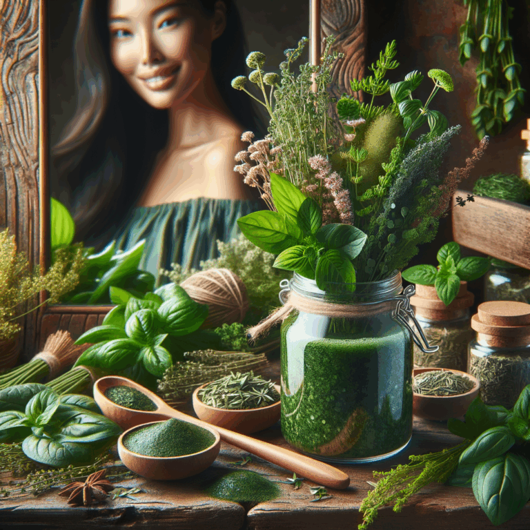 Generate an eye-catching, high-quality featured image prompt for a blog post about: Detox Skin Herbs