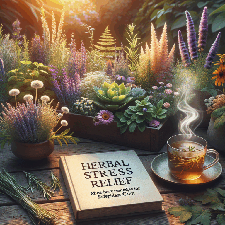 Generate an eye-catching, high-quality featured image prompt for a blog post about: Herbal Stress Re