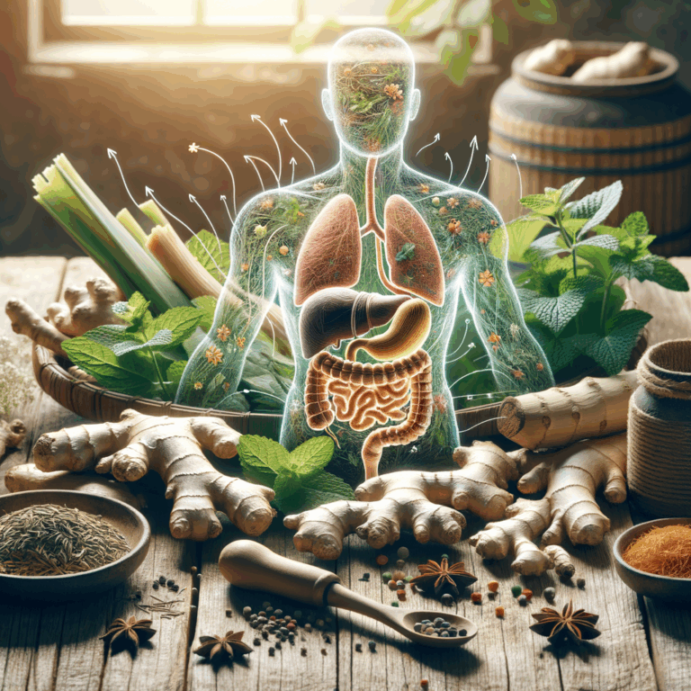 Generate an eye-catching, high-quality featured image prompt for a blog post about: Digestion Herbs:
