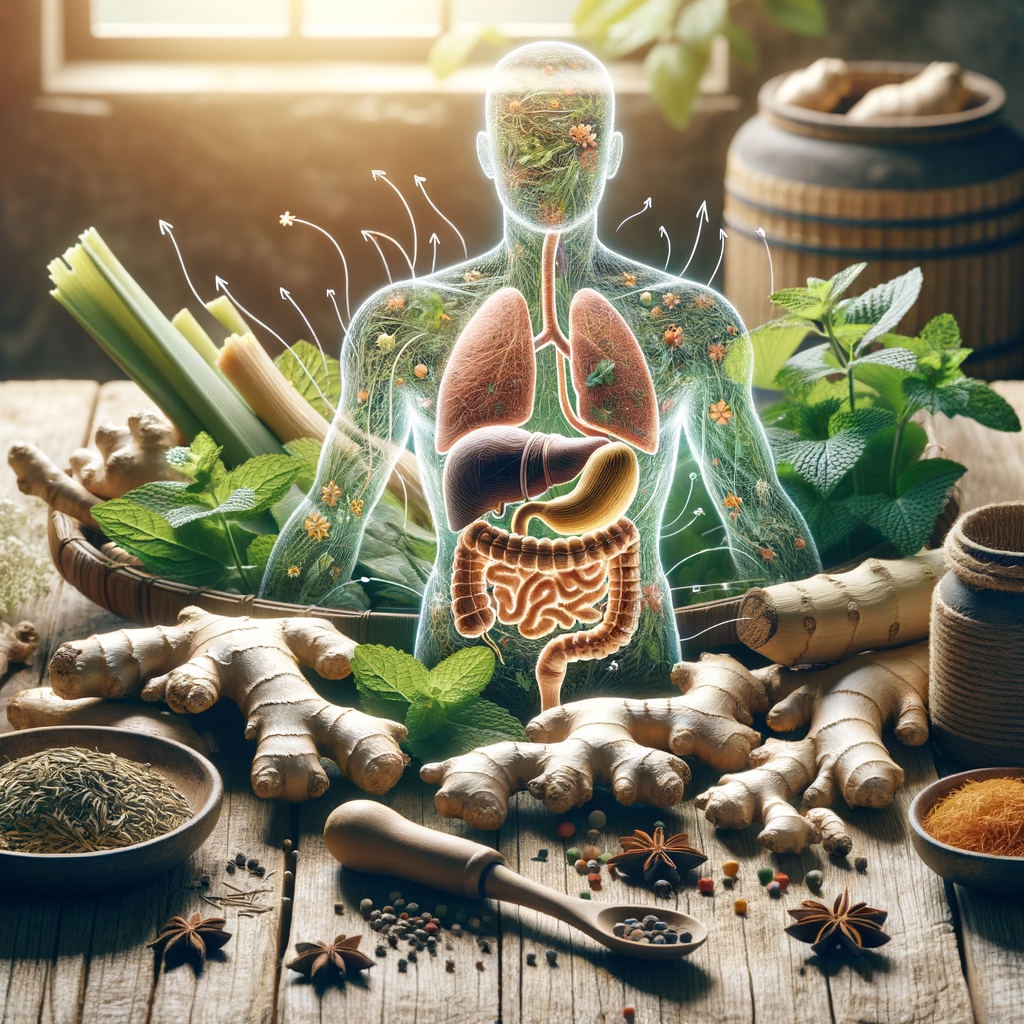 Generate an eye-catching, high-quality featured image prompt for a blog post about: Digestion Herbs: