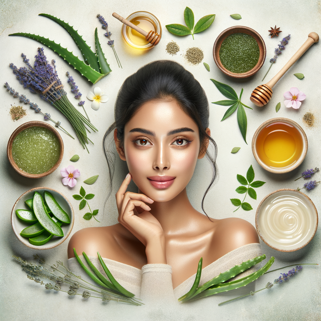 Generate an eye-catching, high-quality featured image prompt for a blog post about: Herbal Skincare