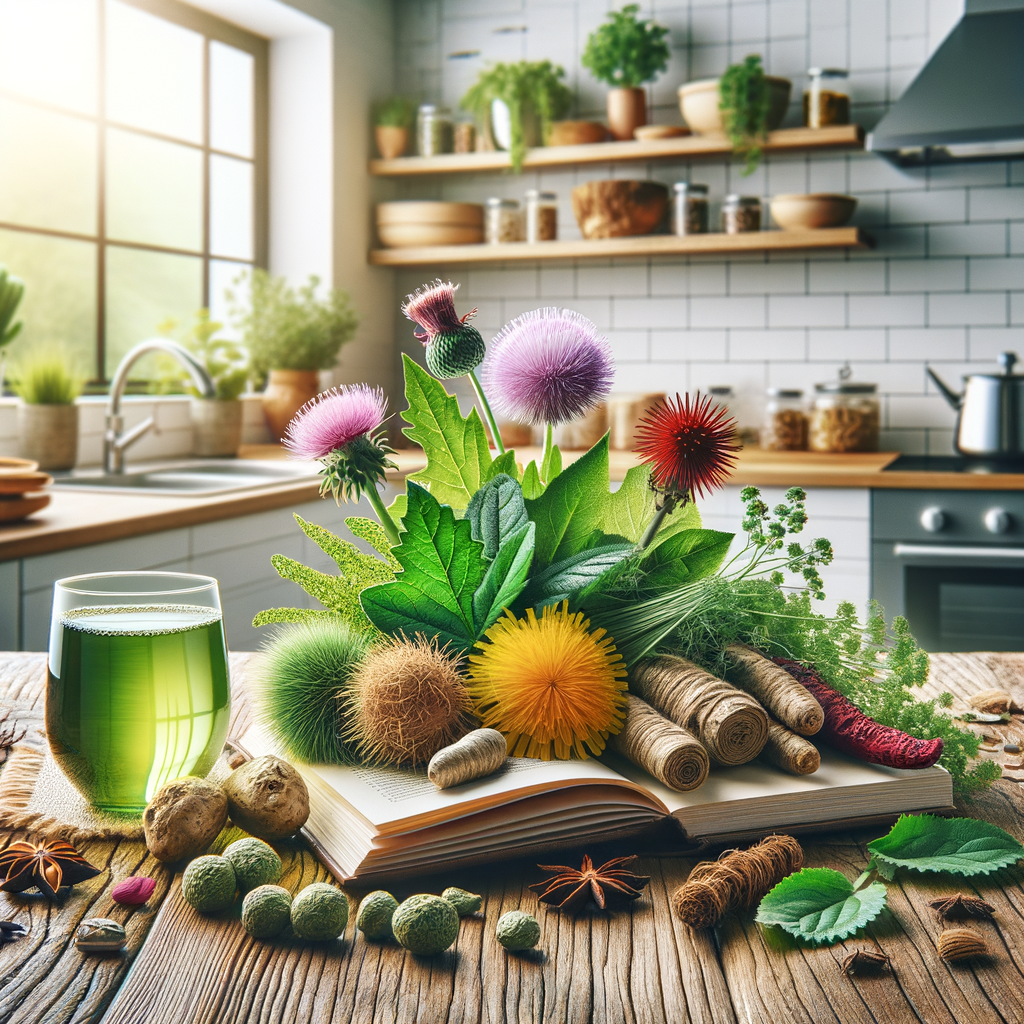 Generate an eye-catching, high-quality featured image prompt for a blog post about: Liver Detox Herb