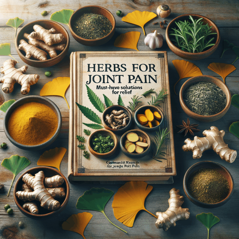 Generate an eye-catching, high-quality featured image prompt for a blog post about: Herbs for Joint