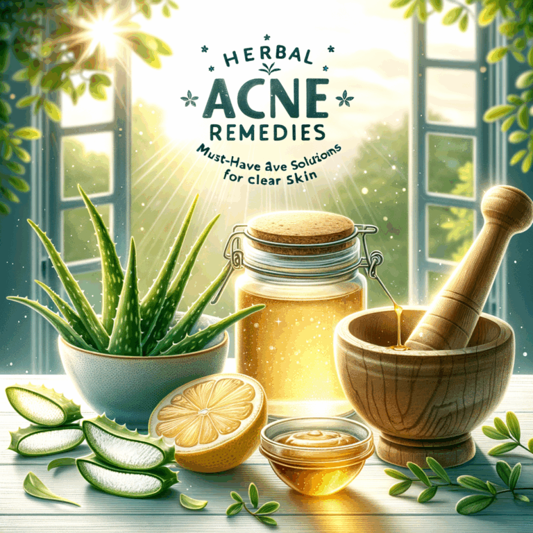 Generate an eye-catching, high-quality featured image prompt for a blog post about: Herbal Acne Reme
