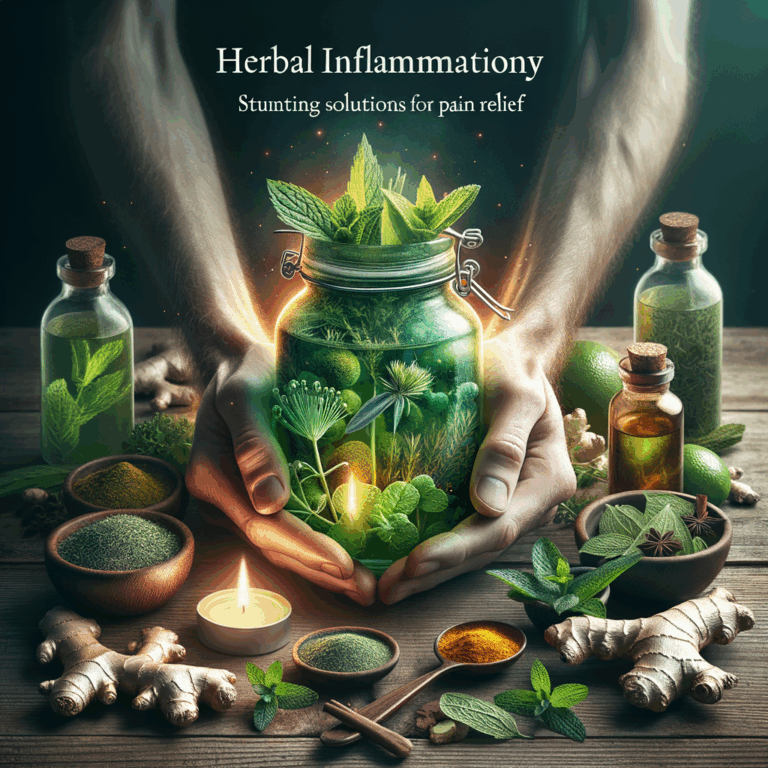 Generate an eye-catching, high-quality featured image prompt for a blog post about: Herbal Inflammat