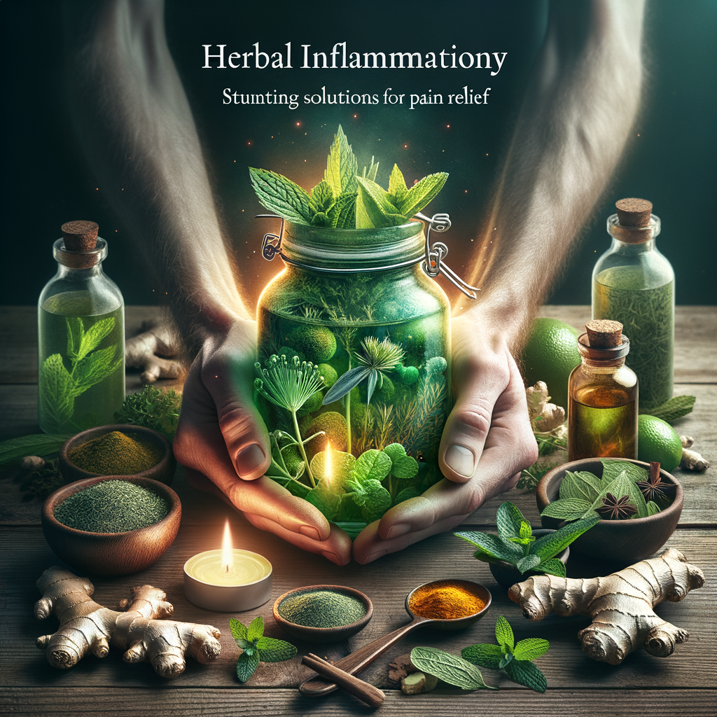 Generate an eye-catching, high-quality featured image prompt for a blog post about: Herbal Inflammat