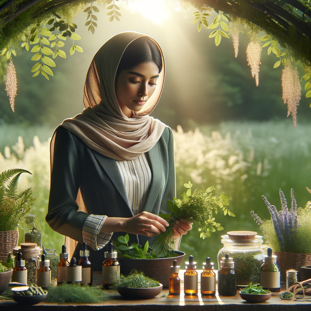 Generate an eye-catching, high-quality featured image prompt for a blog post about: Herbal Women’s