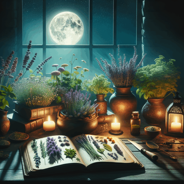 Generate an eye-catching, high-quality featured image prompt for a blog post about: Herbs for Deep S