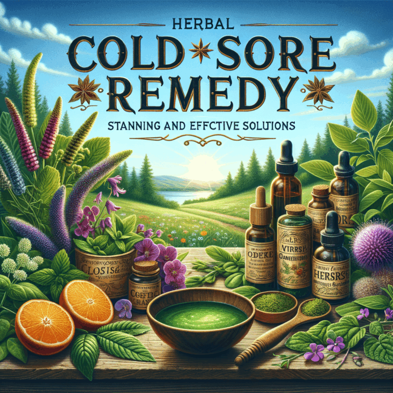 Generate an eye-catching, high-quality featured image prompt for a blog post about: Herbal Cold Sore