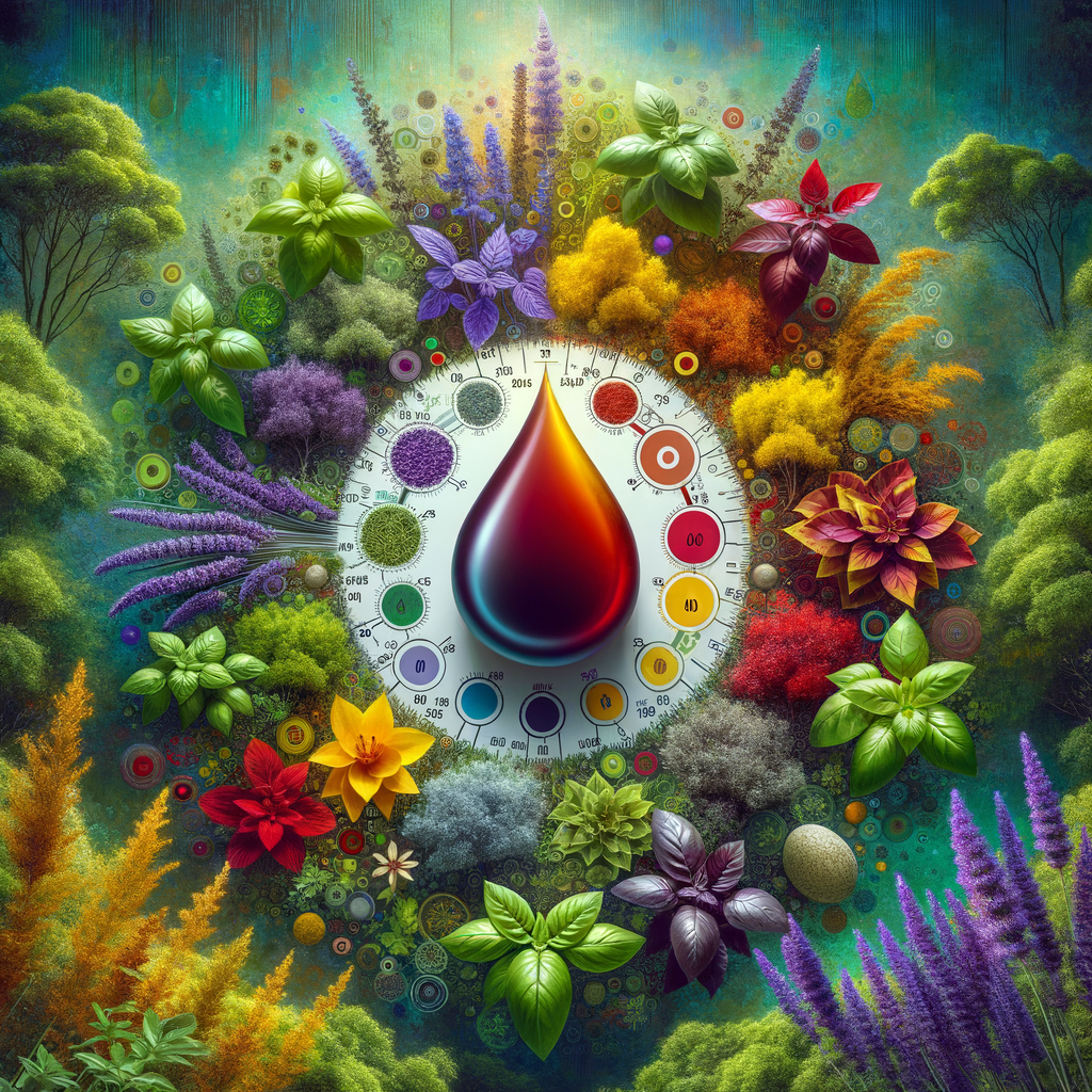 Generate an eye-catching, high-quality featured image prompt for a blog post about: Blood Sugar Herb