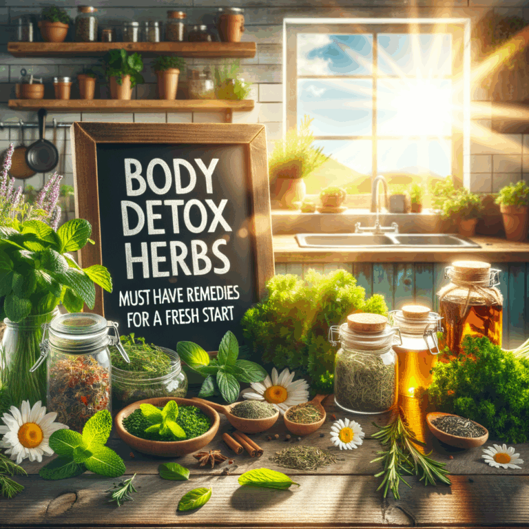Generate an eye-catching, high-quality featured image prompt for a blog post about: Body Detox Herbs