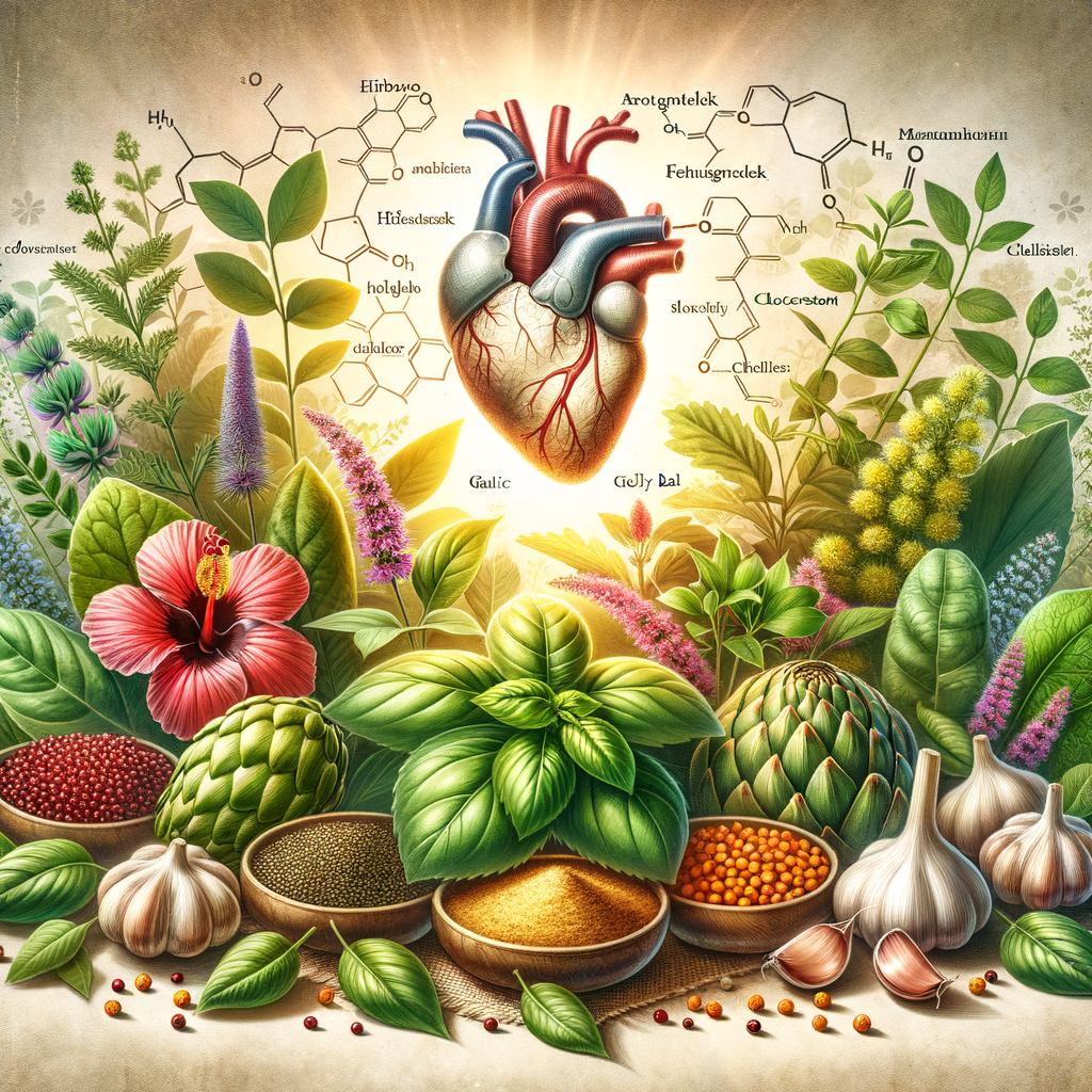 Generate an eye-catching, high-quality featured image prompt for a blog post about: Cholesterol Herb