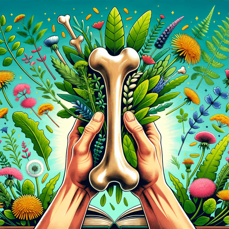 Generate an eye-catching, high-quality featured image prompt for a blog post about: Herbal Bone Heal