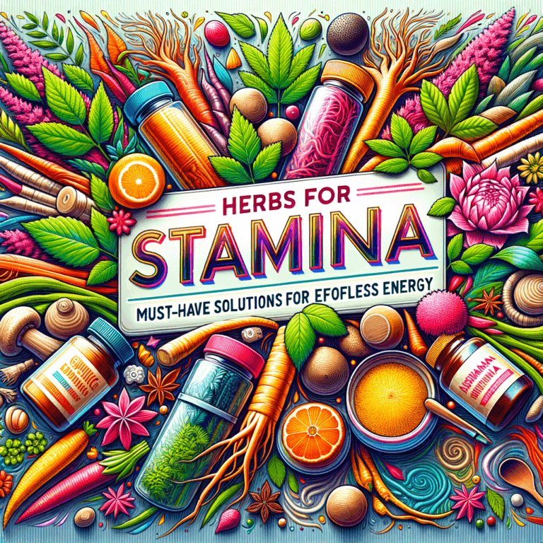 Generate an eye-catching, high-quality featured image prompt for a blog post about: Herbs for Stamin