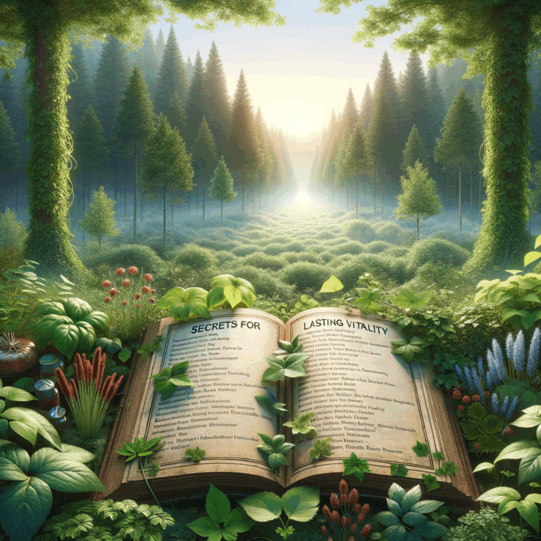 Generate an eye-catching, high-quality featured image prompt for a blog post about: Longevity Herbs: