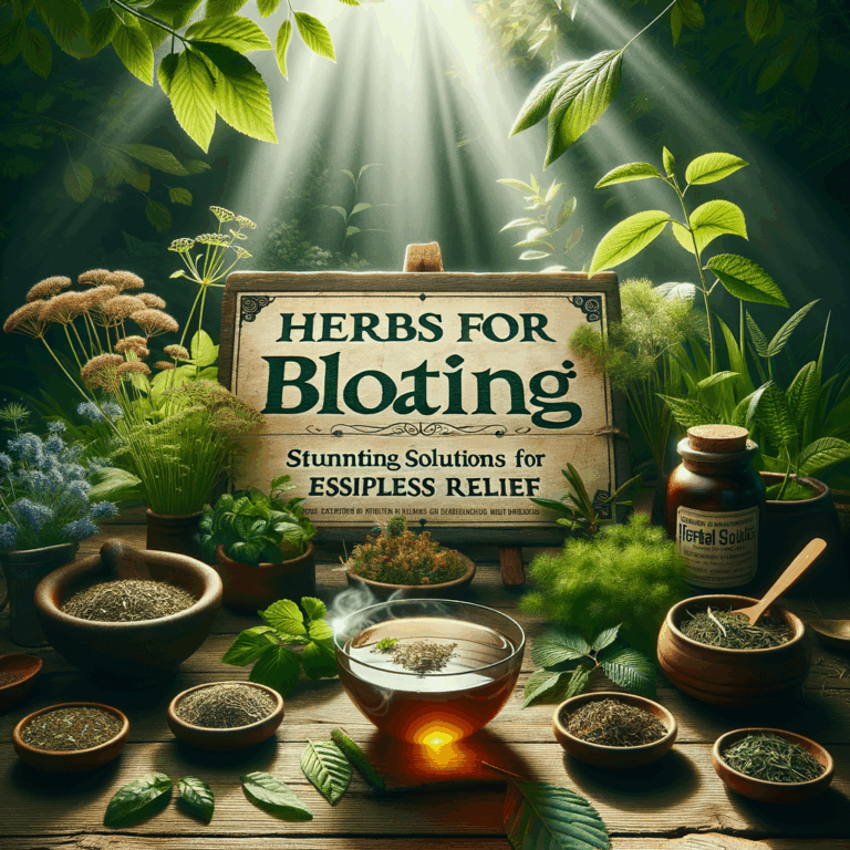 Generate an eye-catching, high-quality featured image prompt for a blog post about: Herbs for Bloati